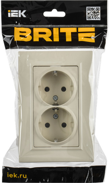 Изображение товара Розетка IEK Brite BR-R28-16-K10-F (бежевый)