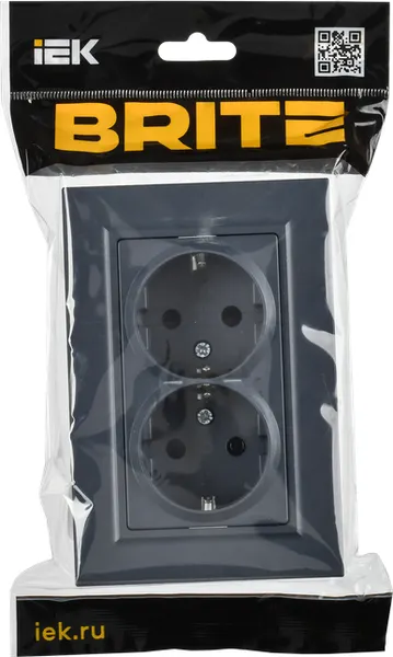 Изображение товара Розетка IEK Brite BR-R28-16-K35-F (маренго)