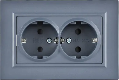 Изображение товара Розетка IEK Brite BR-R28-16-K35-F (маренго)