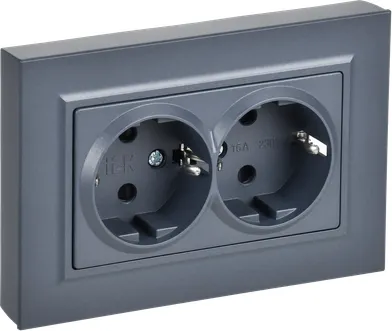 Изображение товара Розетка IEK Brite BR-R28-16-K35-F (маренго)