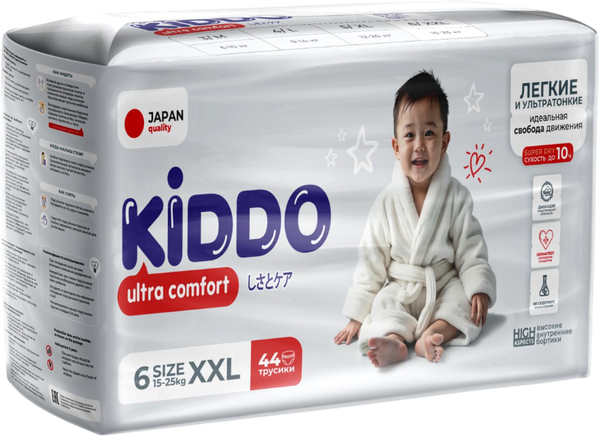 Изображение товара Подгузники-трусики детские MyKiddo Ultra Сomfort XXL 15-25кг (44шт)