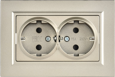 Изображение товара Розетка IEK Brite BR-R28-16-K37-F (шампань)