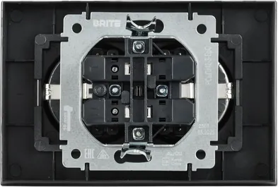 Изображение товара Розетка IEK Brite BR-R28-16-K46-F (стальной)