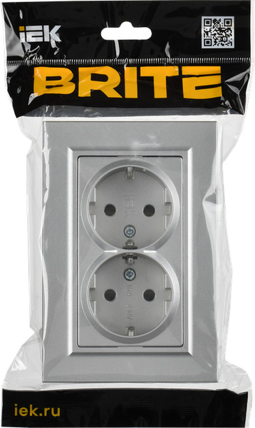 Изображение товара Розетка IEK Brite BR-R28-16-K47-F (алюминий)
