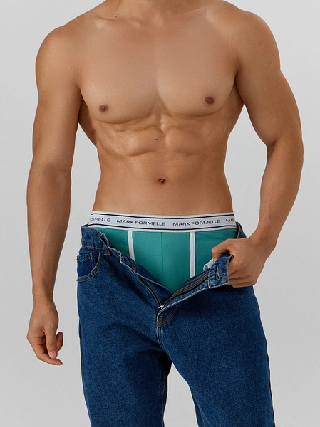 Изображение товара Комплект мужских трусов Mark Formelle 411165-2 (р.94-104, персидский зеленый/черный)