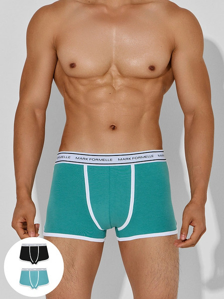 Изображение товара Комплект мужских трусов Mark Formelle 411165-2 (р.94-104, персидский зеленый/черный)