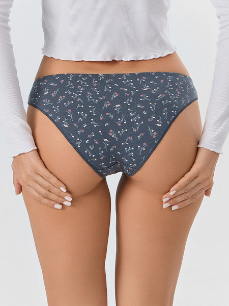 Изображение товара Комплект женских трусов Mark Formelle 412344-3 (р.102, цветы на темно-сером)