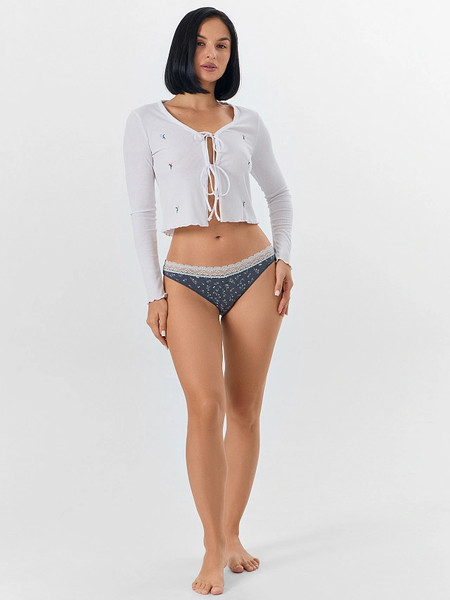 Изображение товара Комплект женских трусов Mark Formelle 412344-3 (р.110, цветы на темно-сером)