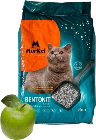 Изображение товара Наполнитель для туалета Murkel Бентонитовый (16кг, яблоко)