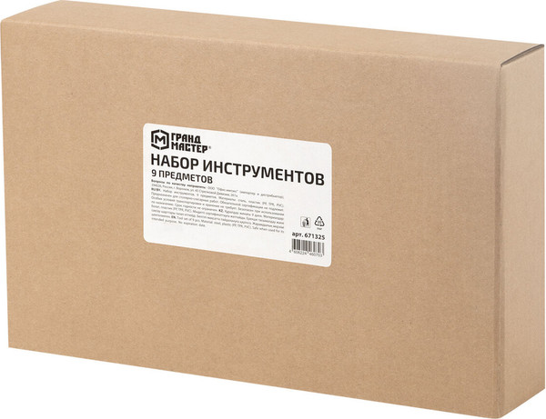 Изображение товара Универсальный набор инструментов Грандмастер 671325 (9пр)