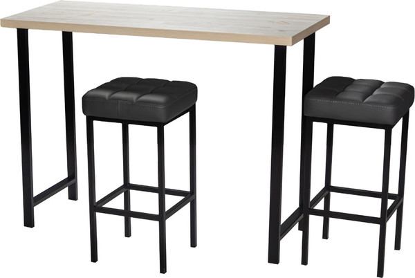 Изображение товара Табурет барный Древпром Камелот ДП3-15 исп.2 (черный матовый/темно-серый)