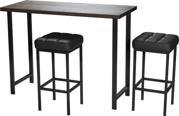 Изображение товара Табурет барный Древпром Камелот ДП3-15 исп.2 (черный матовый/темно-серый)