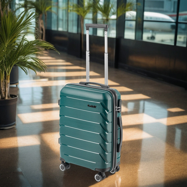 Изображение товара Чемодан на колесах DoubleW YF-PP02 с расширением (L, темно-зеленый)