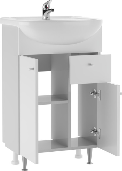 Изображение товара Тумба под умывальник Айсберг Уют 55 Промо с верхним ящиком В1