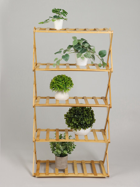 Изображение товара Стойка для цветов GREENGO 5 полок 50x25x89см напольный открытый