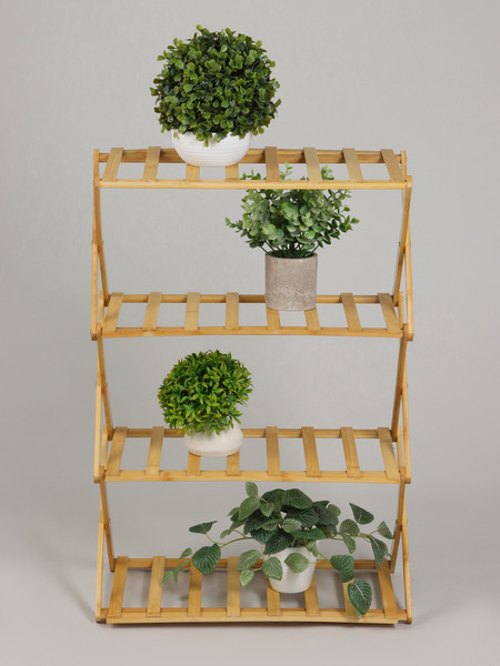 Изображение товара Стойка для цветов GREENGO 4 полки 50x25x68см напольный открытый