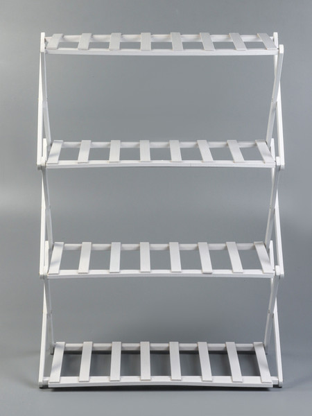 Изображение товара Стойка для цветов GREENGO 4 полки 50x25x68см напольный открытый (белый)