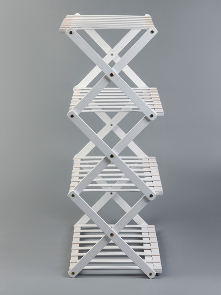 Изображение товара Стойка для цветов GREENGO 4 полки 50x25x68см напольный открытый (белый)