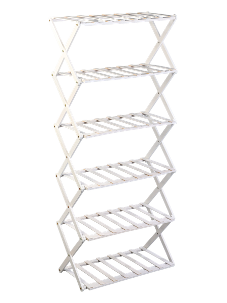 Изображение товара Стойка для цветов GREENGO 6 полок 50x25x110см напольный открытый (белый)