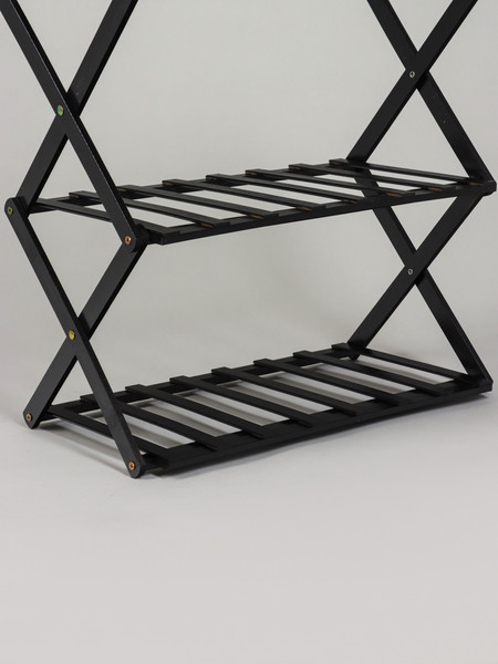 Изображение товара Стойка для цветов GREENGO 3 полки 50x25x46см напольный открытый (черный)