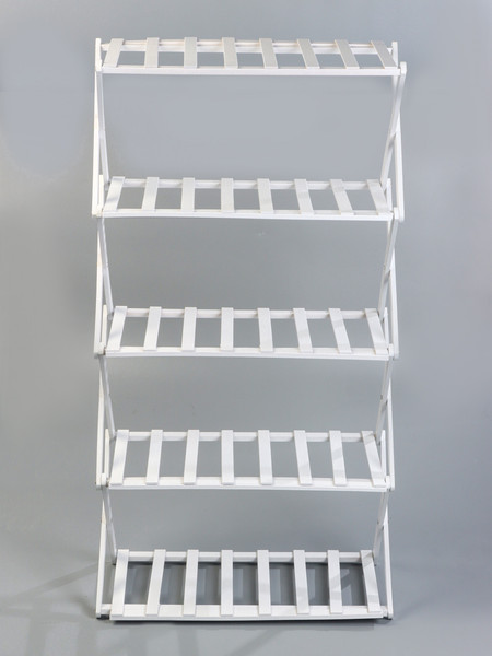 Изображение товара Стойка для цветов GREENGO 5 полок 50x25x89см напольный открытый (белый)