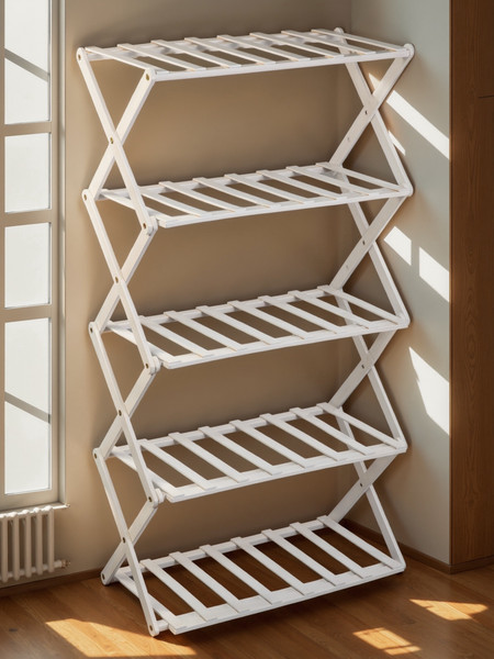 Изображение товара Стойка для цветов GREENGO 5 полок 50x25x89см напольный открытый (белый)