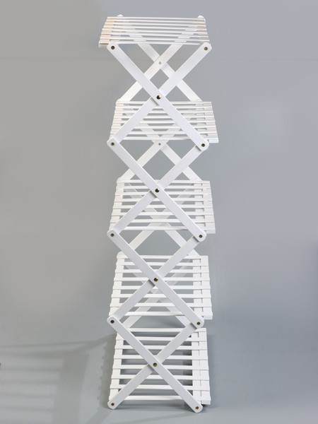 Изображение товара Стойка для цветов GREENGO 5 полок 50x25x89см напольный открытый (белый)