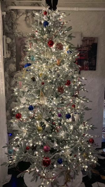 Изображение товара Ель искусственная Царь елка Фаворит / ФВР/ГЛ-ФЛ-225 (голубой флокированный)