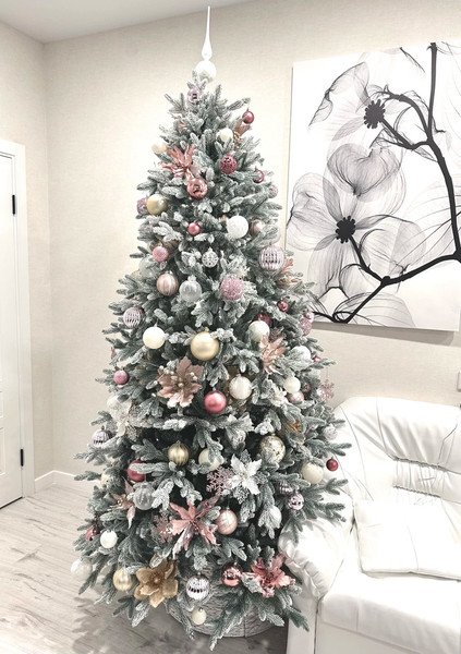 Изображение товара Ель искусственная Царь елка Фаворит / ФВР/ГЛ-ФЛ-245 (голубой флокированный)