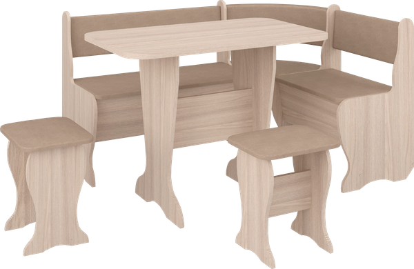 Изображение товара Обеденная группа Премиум Оптима (шимо светлый/обивка микровелюр 10)