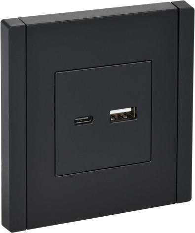 Изображение товара Розетка IEK Forte&Piano FP-U22-018-K02 (черный)