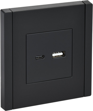 Изображение товара Розетка IEK Forte&Piano FP-U22-D31-K02 (черный)