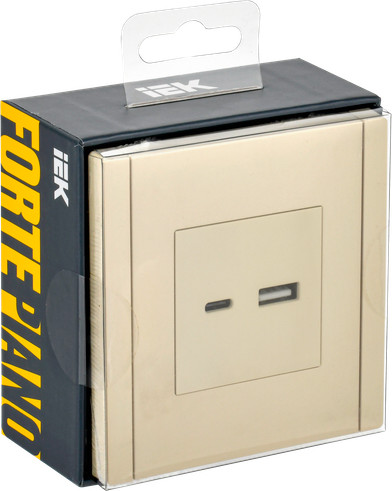 Изображение товара Розетка IEK Forte&Piano FP-U22-D31-K10 (ваниль)