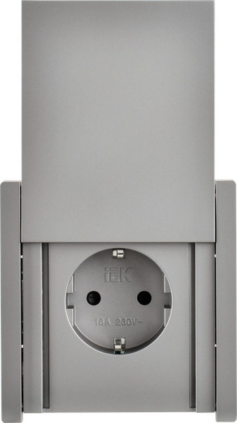 Изображение товара Розетка IEK Forte&Piano FP-R16-16-1-44-K46 (стальной)