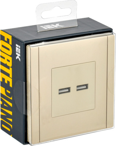 Изображение товара Розетка IEK Forte&Piano FP-U21-D31-K10 (ваниль)