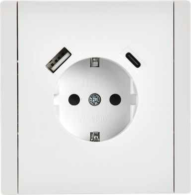 Изображение товара Розетка IEK Forte&Piano FP-R14-16-U22-018-K01 (белый)