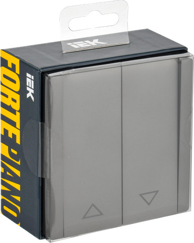 Изображение товара Выключатель IEK Forte&Piano FP-V15-0-10-1-K46 (стальной)