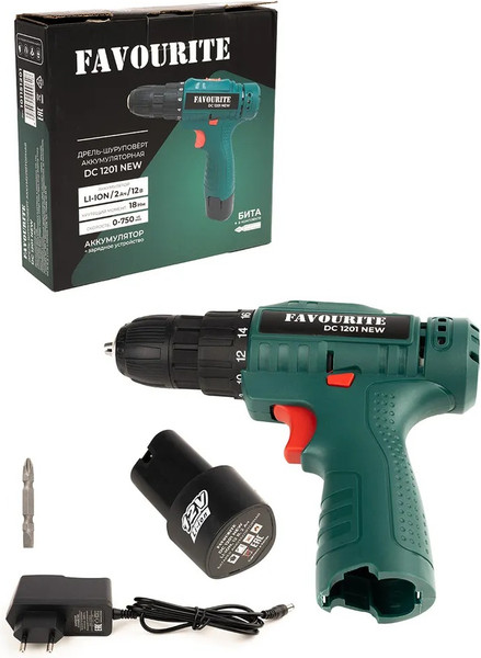 Изображение товара Аккумуляторная дрель-шуруповерт Favourite DC 1201 New