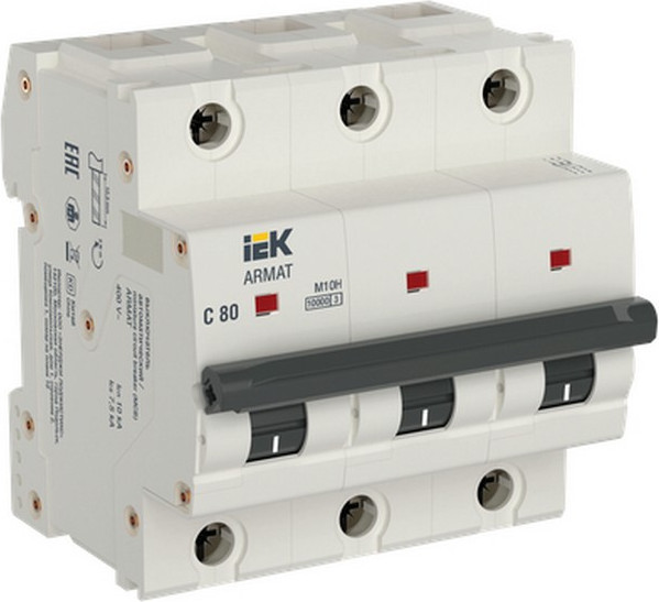 Изображение товара Выключатель автоматический IEK Armat AR-M10H-3-C080