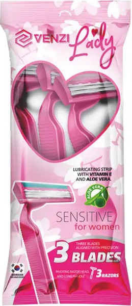 Изображение товара Набор бритвенных станков Venzi Lady Одноразовые (3шт)