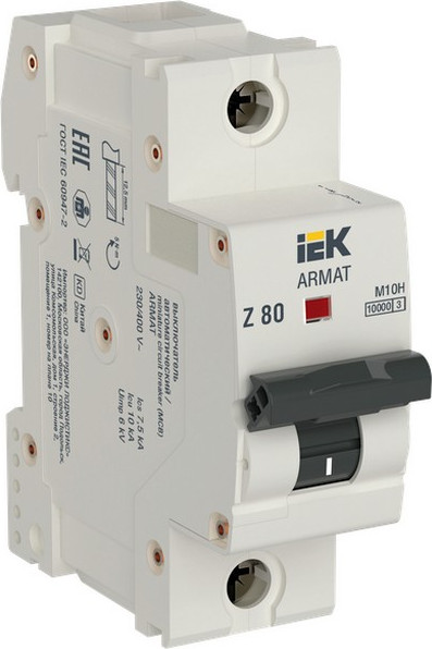 Изображение товара Выключатель автоматический IEK Armat AR-M10H-1-Z080
