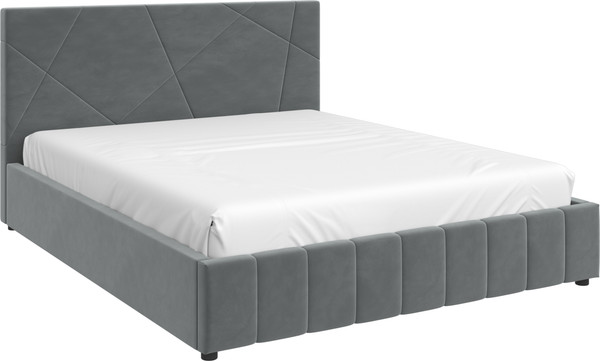 Изображение товара Полуторная кровать Bravo Мебель Нельсон Абстракция 140х200 без ПМ стандарт 2 вариант  (холодный серый)