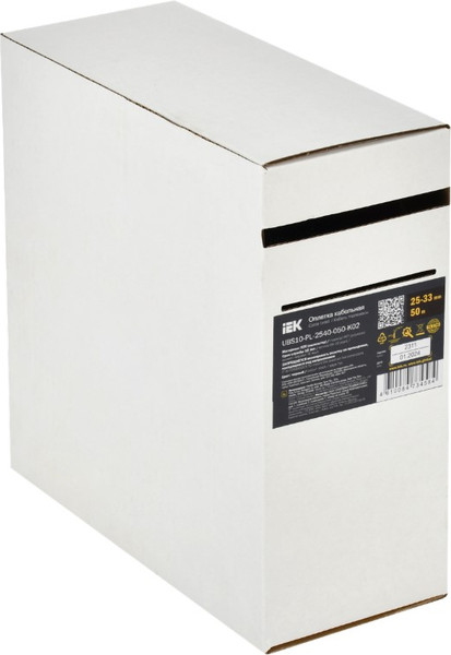 Кабельная оплетка IEK 25-33мм / UBS10-PL-2540-050-K02 (50м, черный) — фото 6
