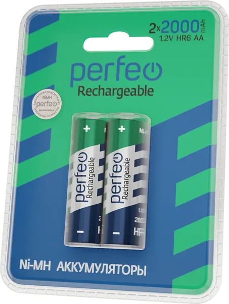 Изображение товара Комплект аккумуляторов Perfeo PF AA2000/2BL PL (2шт)