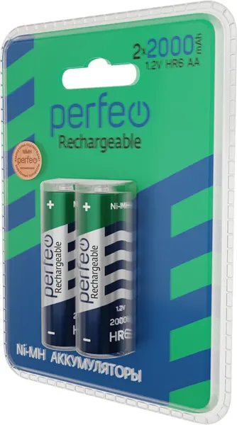 Изображение товара Комплект аккумуляторов Perfeo PF AA2000/2BL PL (2шт)