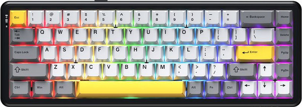 Изображение товара Клавиатура Ajazz AK680 MAX (8+1K) (черный/серый/желтый)