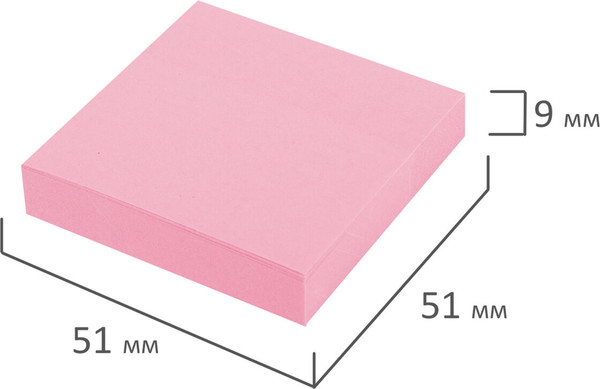 Изображение товара Стикеры канцелярские Staff Standard / 116580 (розовый)