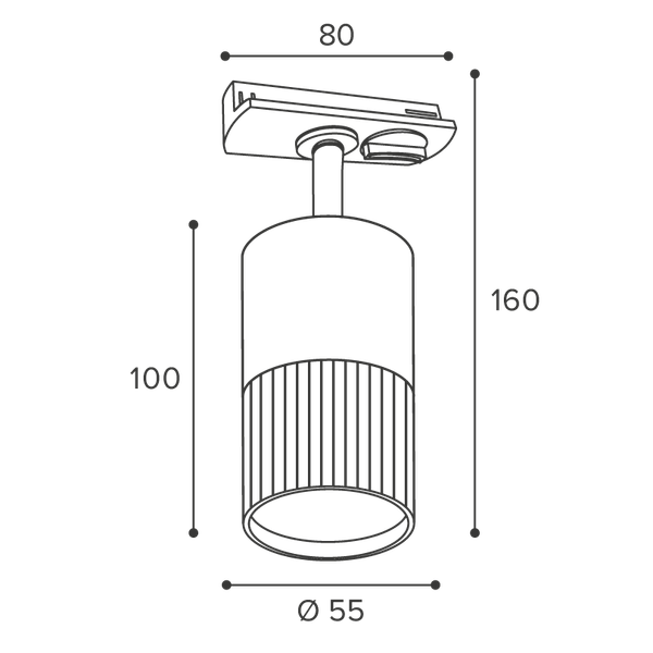 Изображение товара Трековый светильник Wolta WTL-GU10/18B