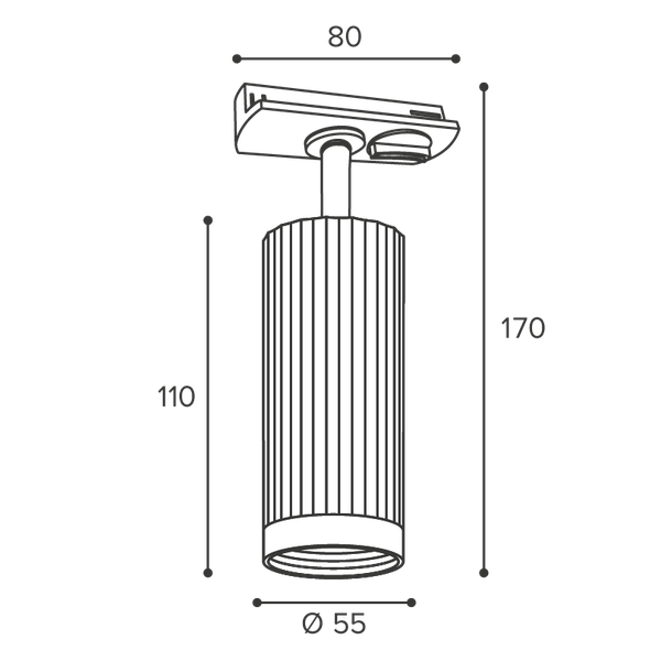 Изображение товара Трековый светильник Wolta WTL-GU10/19G