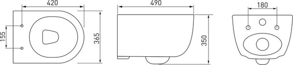 Изображение товара Унитаз подвесной с инсталляцией Berges Ventas Rimless + Visam Slim 525 / EX-043241 (с сиденьем)